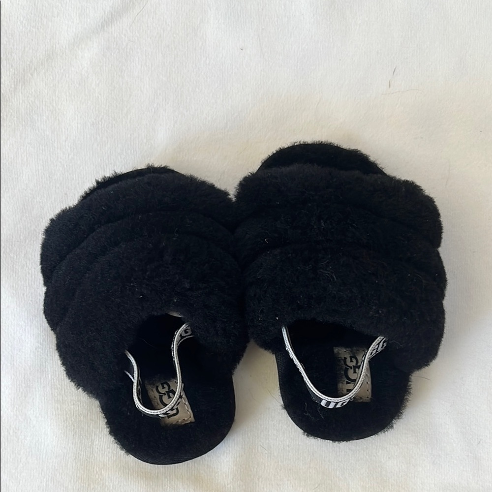 UGG Black Plush Slippers for Ultimate Comfort